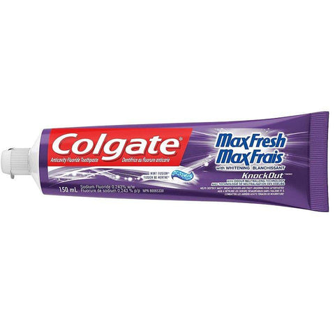 Colgate MaxFresh Knockout Toothpaste with Whitening - Mint Fusion 150mL - YesWellness.com
