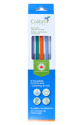 Colibri Reusable Silicone Straws and Cleaning Brush 5 Pack - YesWellness.com