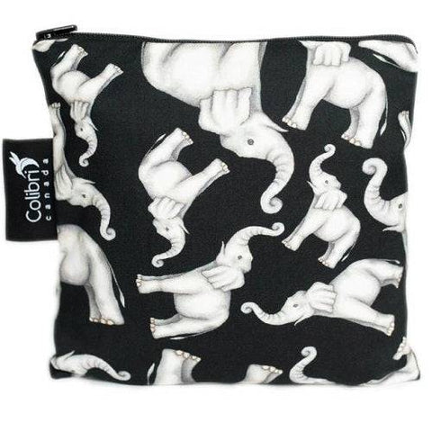 Colibri Reusable Snack Bag Elephant Black - YesWellness.com