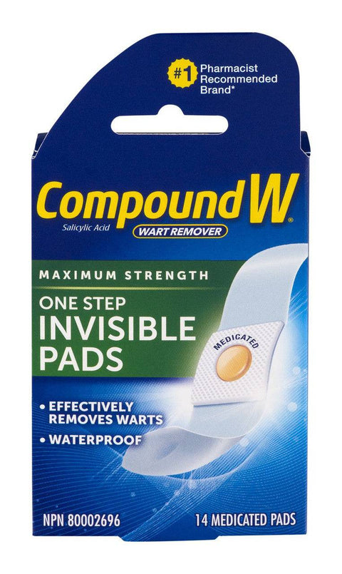 Compound W Maximum One Step Invisible Pads 14 Pads - YesWellness.com