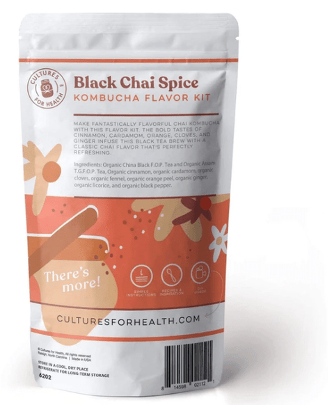 Cultures For Health Kombucha Black Chai Spice Kombucha Flavor Kit - YesWellness.com
