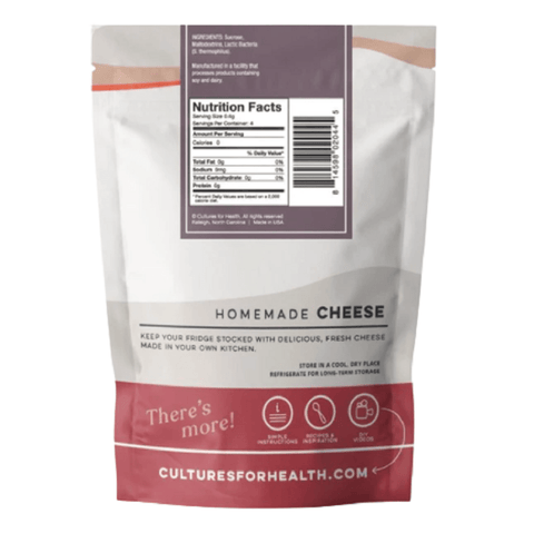 Cultures For Health Thermophilic Cheese Starter Culture - 1.6g - YesWellness.com