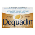 Dequadin Medicated Throat Orange Lozenges 16 Count - YesWellness.com