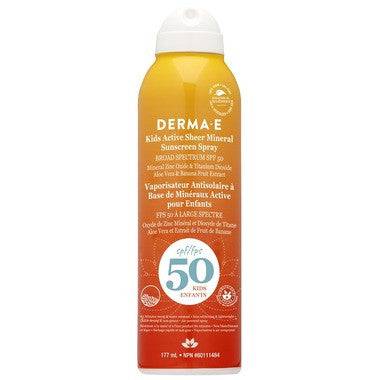 Expires May 2026 Clearance Derma E Kids Active Sheer Mineral Sunscreen Spray SPF 50 177ml