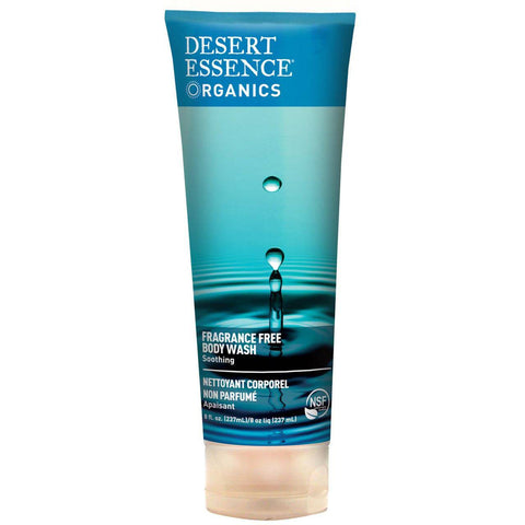 Desert Essence Fragrance Free Body Wash 237 ml - YesWellness.com