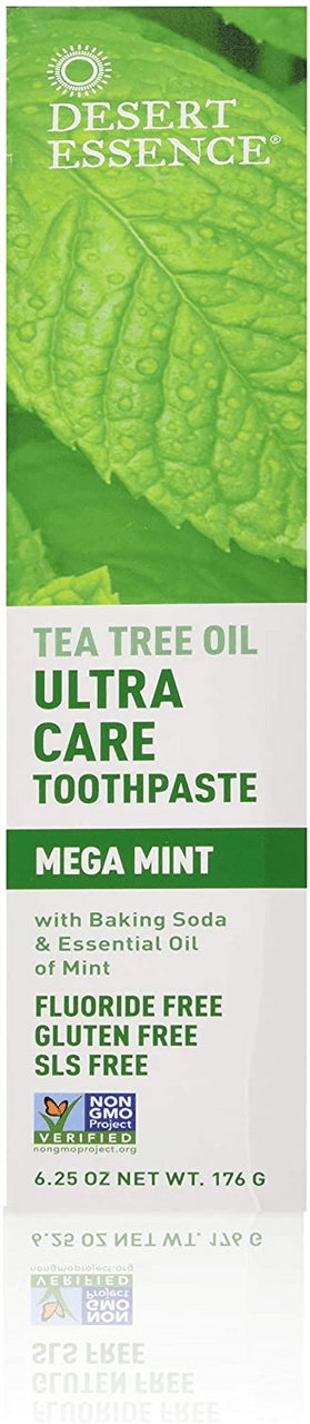 Desert Essence Tea Tree Oil Ultra Care Toothpaste Mega Mint 176 grams - YesWellness.com