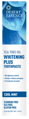Desert Essence Tea Tree Oil Whitening Plus Toothpaste Cool Mint 176g - YesWellness.com