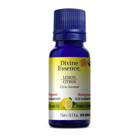 Divine Essence Organic Lemon Oil 15mL - YesWellness.com
