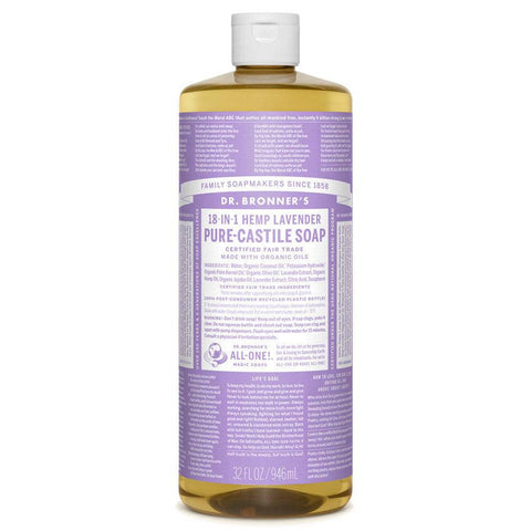 Dr. Bronner's 18-IN-1 Hemp Lavender Pure-Castile Liquid Soap - YesWellness.com