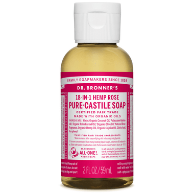 Dr. Bronner's 18-IN-1 Hemp Rose Pure-Castile Liquid Soap - YesWellness.com