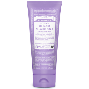 Dr. Bronner's Organic Shaving Soap Lavender 207ml - YesWellness.com
