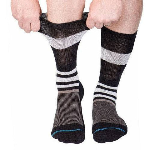 Dr. Segal's  Diabetic Socks Black Stripes - YesWellness.com
