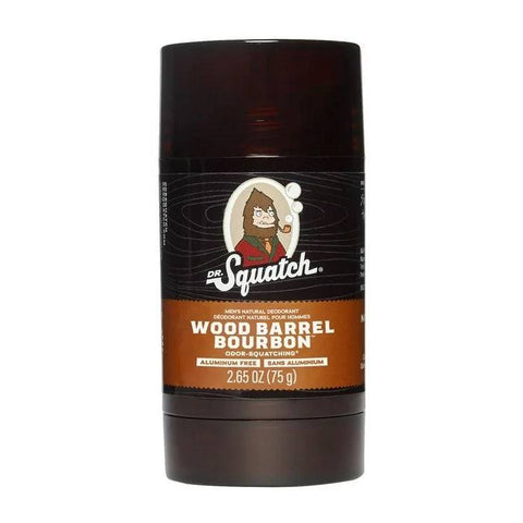 Dr. Squatch Men's Natural Deodorant Wood Barrel Bourbon 2.65oz (75g) - YesWellness.com