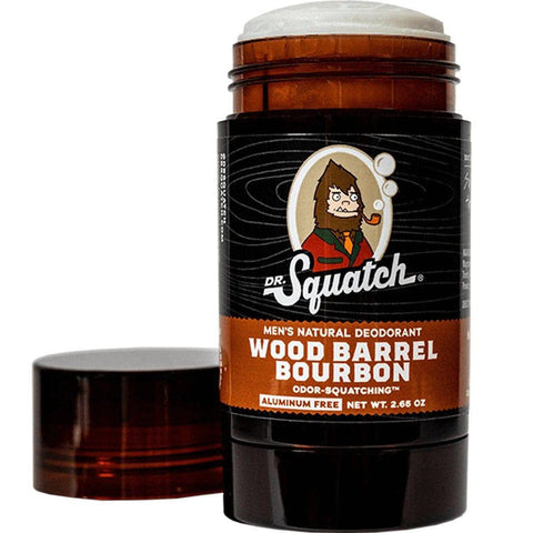 Dr. Squatch Men's Natural Deodorant Wood Barrel Bourbon 2.65oz (75g) - YesWellness.com