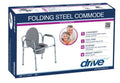 Drive Medical Folding Steel Bedside Commode - YesWellness.com