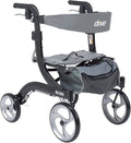 Drive Medical Nitro Rollator 10" Casters Black - YesWellness.com