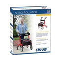 Drive Medical Nitro Rollator 10" Casters Red - YesWellness.com