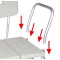 Drive Medical Plastic Transfer Bench with Adjustable Backrest - YesWellness.com