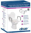 Drive Medical Premium Raised Toilet Seat with Removable Arms - YesWellness.com