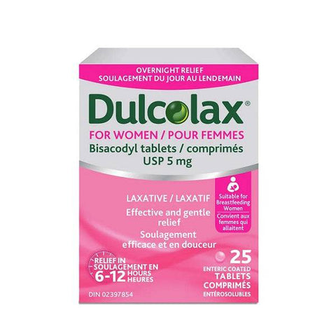 Dulcolax For Women Bisacodyl Tablets Laxative 25 Tablets - YesWellness.com
