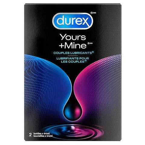 Durex Yours + Mine Couples Lubricants 2 Bottles x 44mL - YesWellness.com