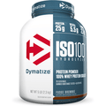 Expires April 2026 Clearance Dymatize Nutrition ISO 100 Hydrolyzed Whey Protein Isolate Fudge Brownie 5 lbs
