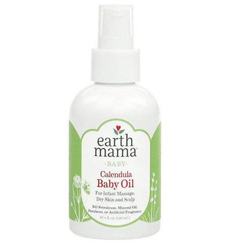 Earth Mama Baby Calendula Baby Oil 120 ml - YesWellness.com