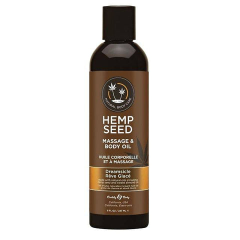 Earthly Body Hemp Seed Massage & Body Oil Dreamsicle (Various Sizes) - YesWellness.com