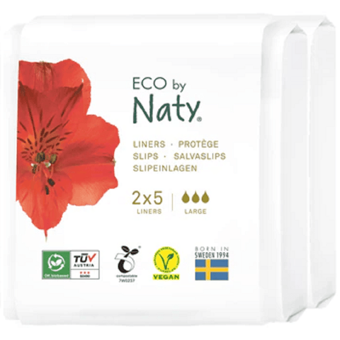 Eco by Naty Travel Pack Liners Large - 10 Count - YesWellness.com
