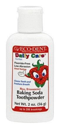 Eco-DenT DailyCare For Kids Real Strawberry Baking Soda Toothpowder 56 grams - YesWellness.com