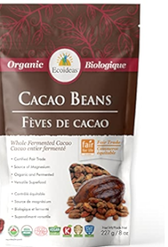 Ecoideas Organic Cacao Beans - Whole Fermented Cacao
