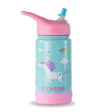 EcoVessel Frost Kids Water Bottle - Unicorn 355mL - YesWellness.com