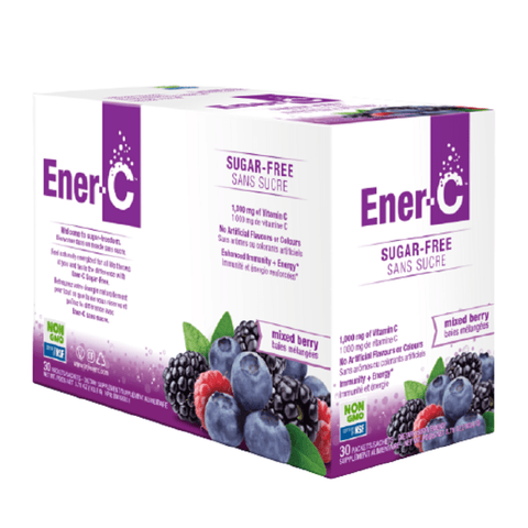 Ener-Life Ener-C Sugar Free 1000mg of  Vitamin C Mixed Berry - 30 packets - YesWellness.com
