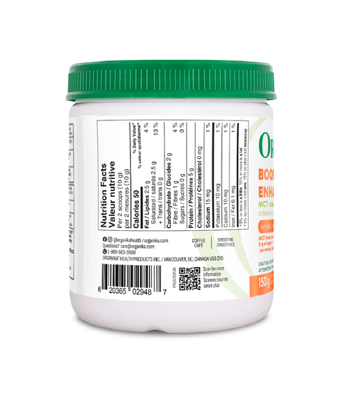 Organika Enhanced Collagen Boost MCT Creamer Vanilla 150g