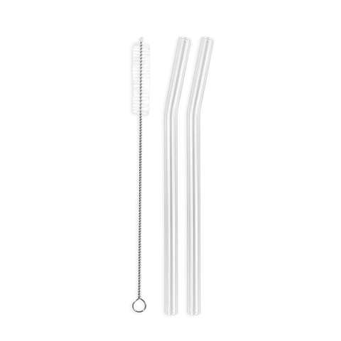 Enviro Glass Straw Regular Bent Combo 9.5mm Diameter - YesWellness.com