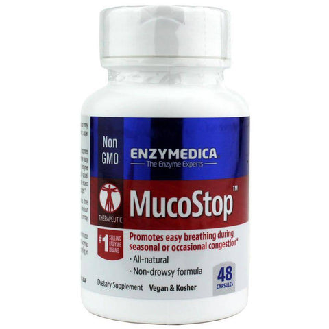 Expires June 2024 Clearance Enzymedica MucoStop 48 Capsules - YesWellness.com