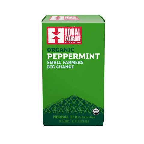 Expires January 2026 Clearance Equal Exchange Organic Peppermint Herbal Tea Caffeine-Free 20 Tea Bags 28g