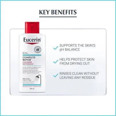 Eucerin Complete Repair Cleanser for Body & Face 500mL - Benefits