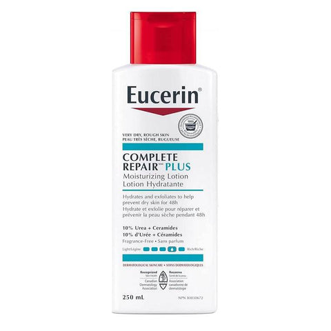 Eucerin Complete Repair Plus Moisturizing Lotion 10% Urea and Ceramides 250mL