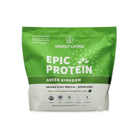 Expires February 2024 Clearance Sprout Living Epic Protein Organic Plant Protein + Superfoods Green Kingdom s 2268g