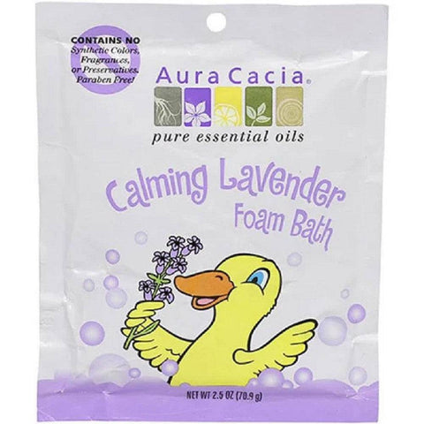 Expires March 2024 Clearance Aura Cacia Kids Calming Foam Bath - Lavender 70.9g  - Case of 6 - YesWellness.com