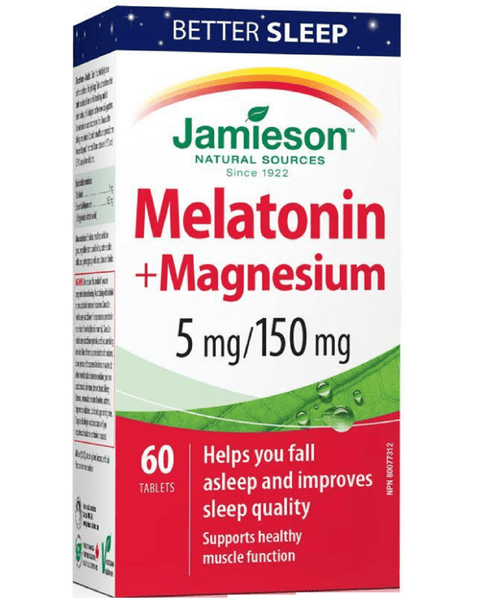 Expires March 2024 Clearance Jamieson Melatonin 5 mg with Magnesium 60 Tablets - YesWellness.com