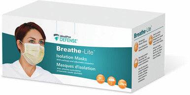 Expires March 2024 Clearance MedPro Defense Breathe-Lite Isolation Earloop Masks Box of 50