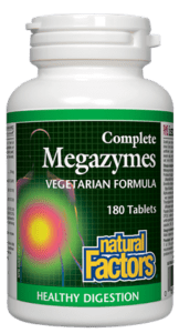 Expires March 2024 Clearance Natural Factors Complete Megazymes Vegetarian Formula 180 Tablets - YesWellness.com