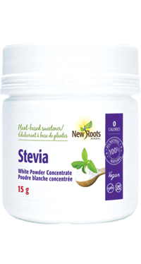 Expires March 2024 Clearance New Roots Herbal Stevia White Powder Concentrate - 15g - YesWellness.com
