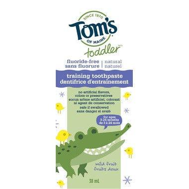 Expires March 2024 Clearance Tom's of Maine Toddler Training Toothpaste Mild Fruit 38 mL - YesWellness.com