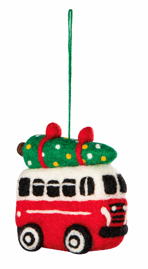 Danica Jubilee Holiday Traffic Felt Christmas Tree Ornaments