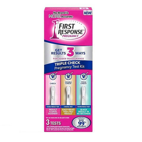 First Response Triple Check Pregnancy Test Kit - 3 Tests - YesWellness.com