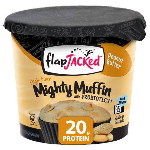 Expires February 2026 Clearance FlapJacked Mighty Muffins Mix with Probiotics Gluten-Free 55g Double Chocolate