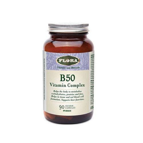 Flora Health B 50 Vitamin Complex 90 Capsules - YesWellness.com